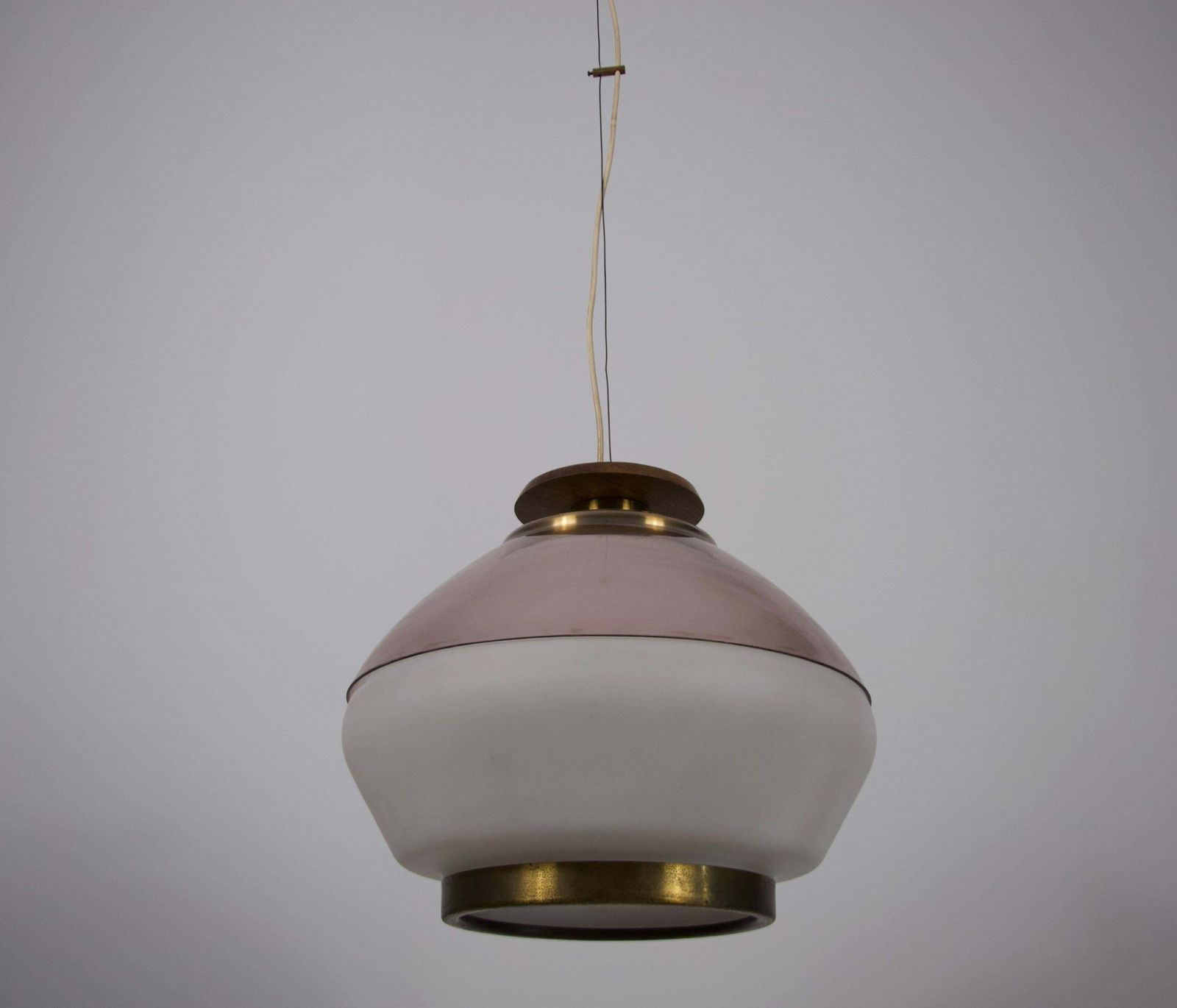 Mid Century Acrylic And Opaline Glass Ceiling Lamp By Stilnovo, Italy, 1960s photo buy