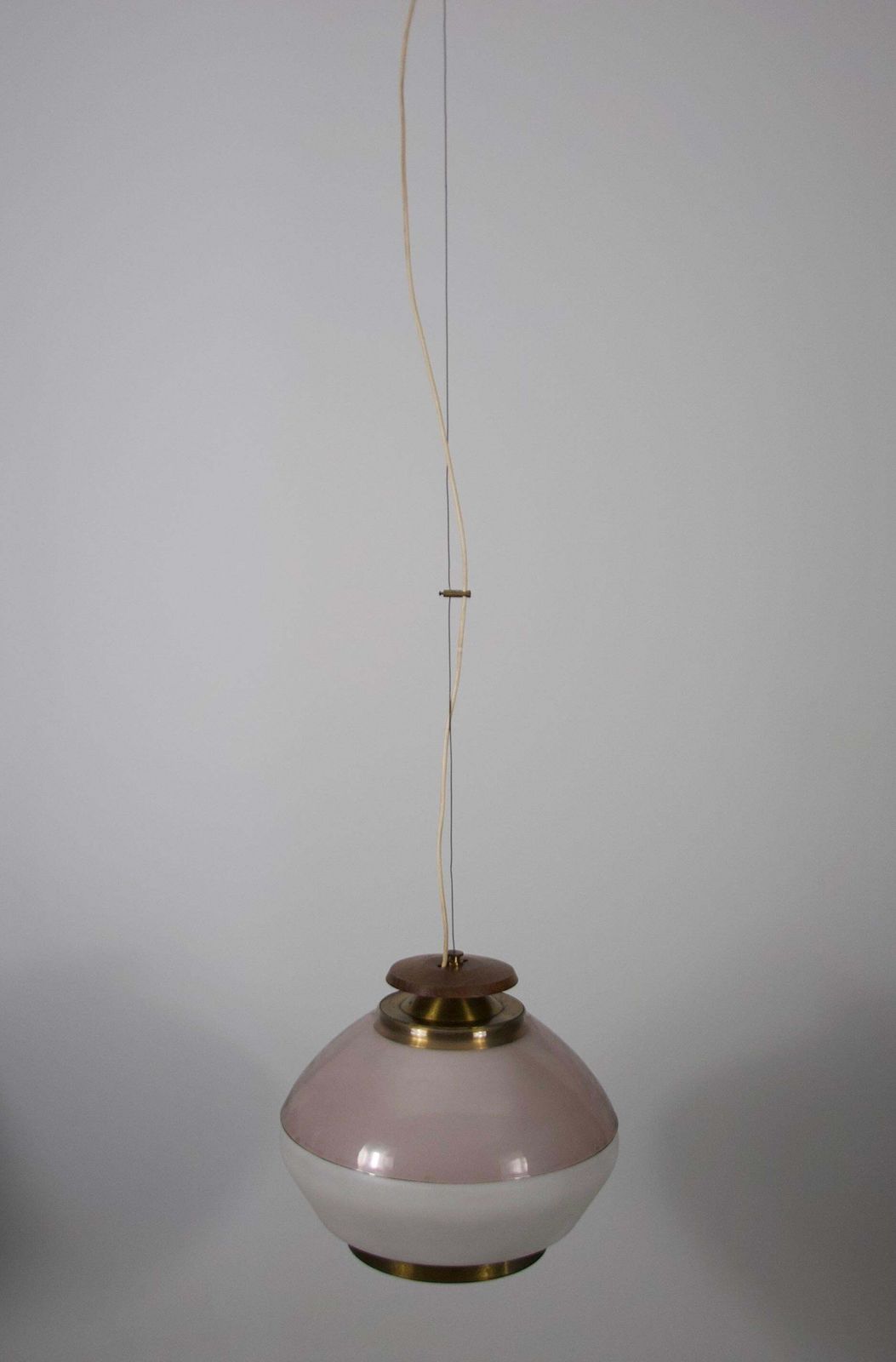 Mid Century Acrylic And Opaline Glass Ceiling Lamp By Stilnovo, Italy, 1960s photo vintage