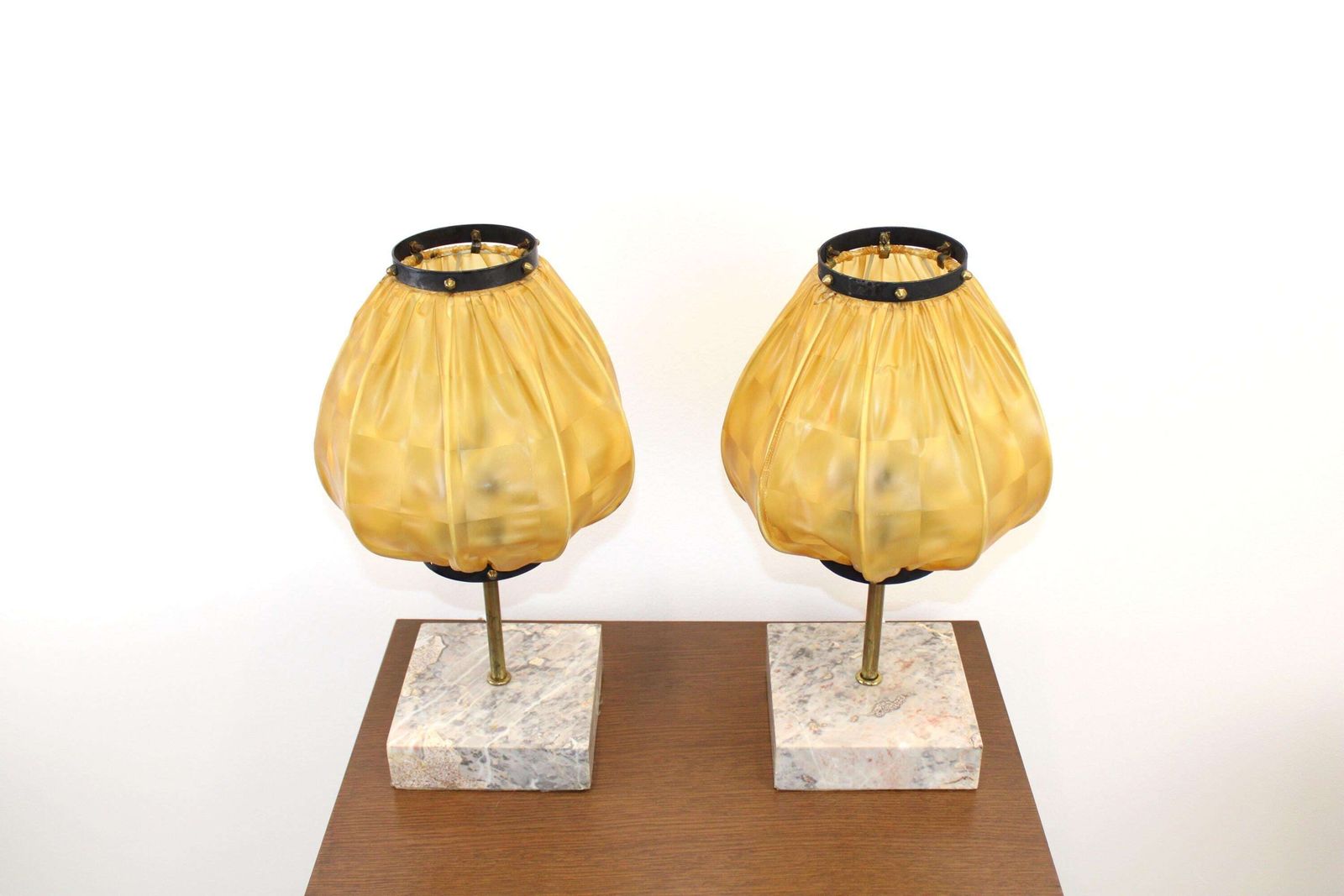 Vintage Night Stand Lamps / Pair Of Bedside Lamps / Made In Yugoslavia 60s / Mid Century Modern Desk Lamps / Table Lamps For Shelf photo furniture