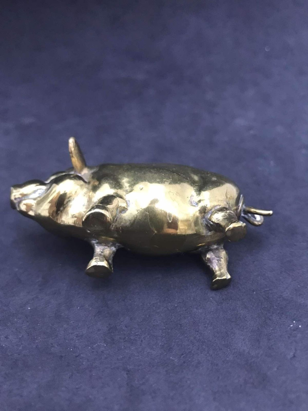 Salt Shaker Brass Pig Antique Victorian Novelty Salt Shaker Gift Antique Tableware English Gift Pig Lover XIX Century Metalware photo buy