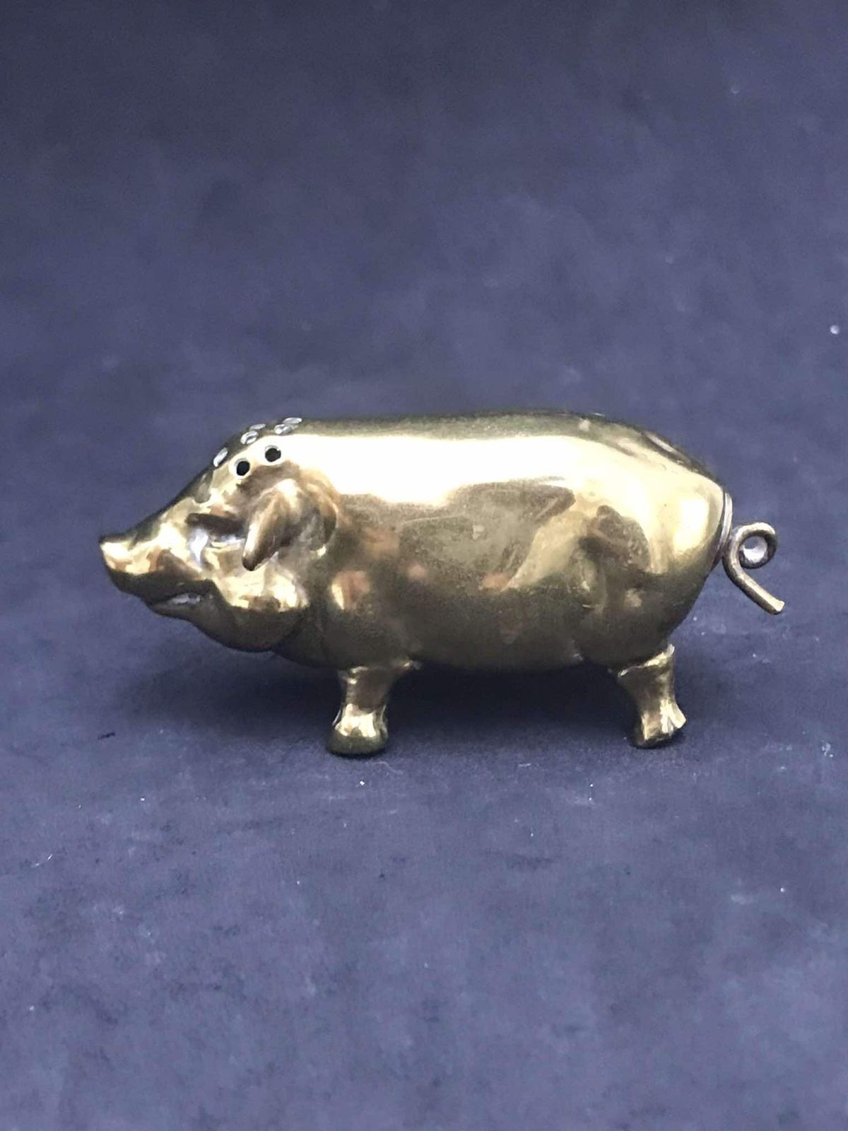 photo furniture Salt Shaker Brass Pig Antique Victorian Novelty Salt Shaker Gift Antique Tableware English Gift Pig Lover XIX Century Metalware