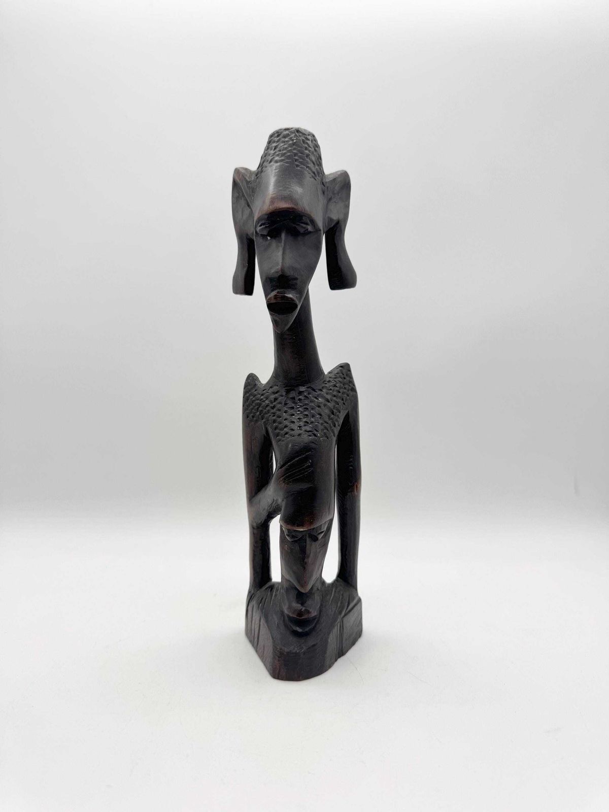 Wooden African Art Head Sculpture, Woman Figure, Wooden Head photo furniture