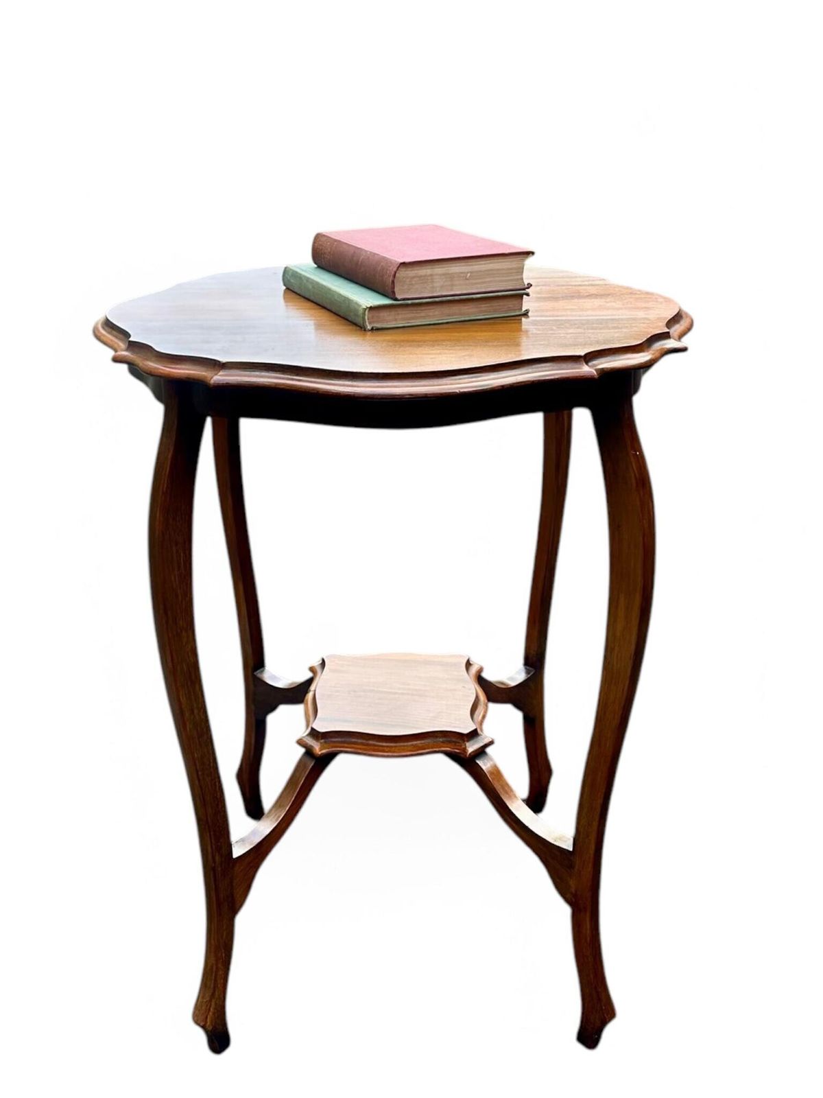 Antique Edwardian Mahogany Two Tier Occasional Table C1910 / Servants Wooden Table photo vinterior