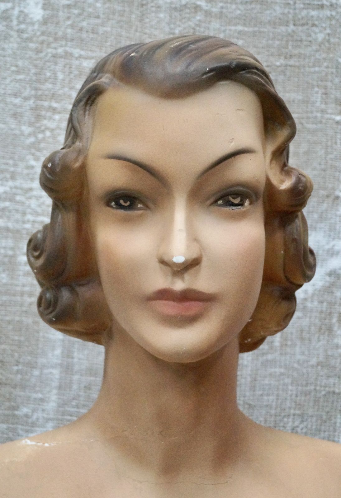 Vintage Mannequin Lubé Paris Bust photo Home Decor