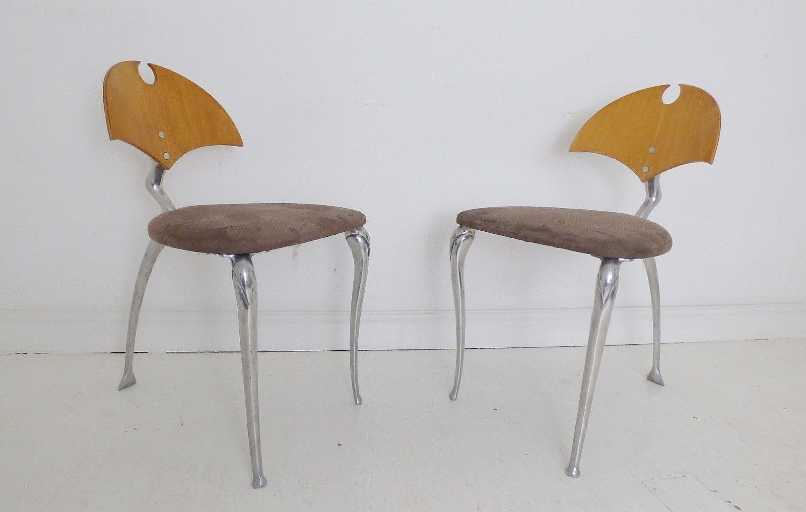 Stunning Pair Of Vintage Italian Postmodern Chairs 1980's photo furniture