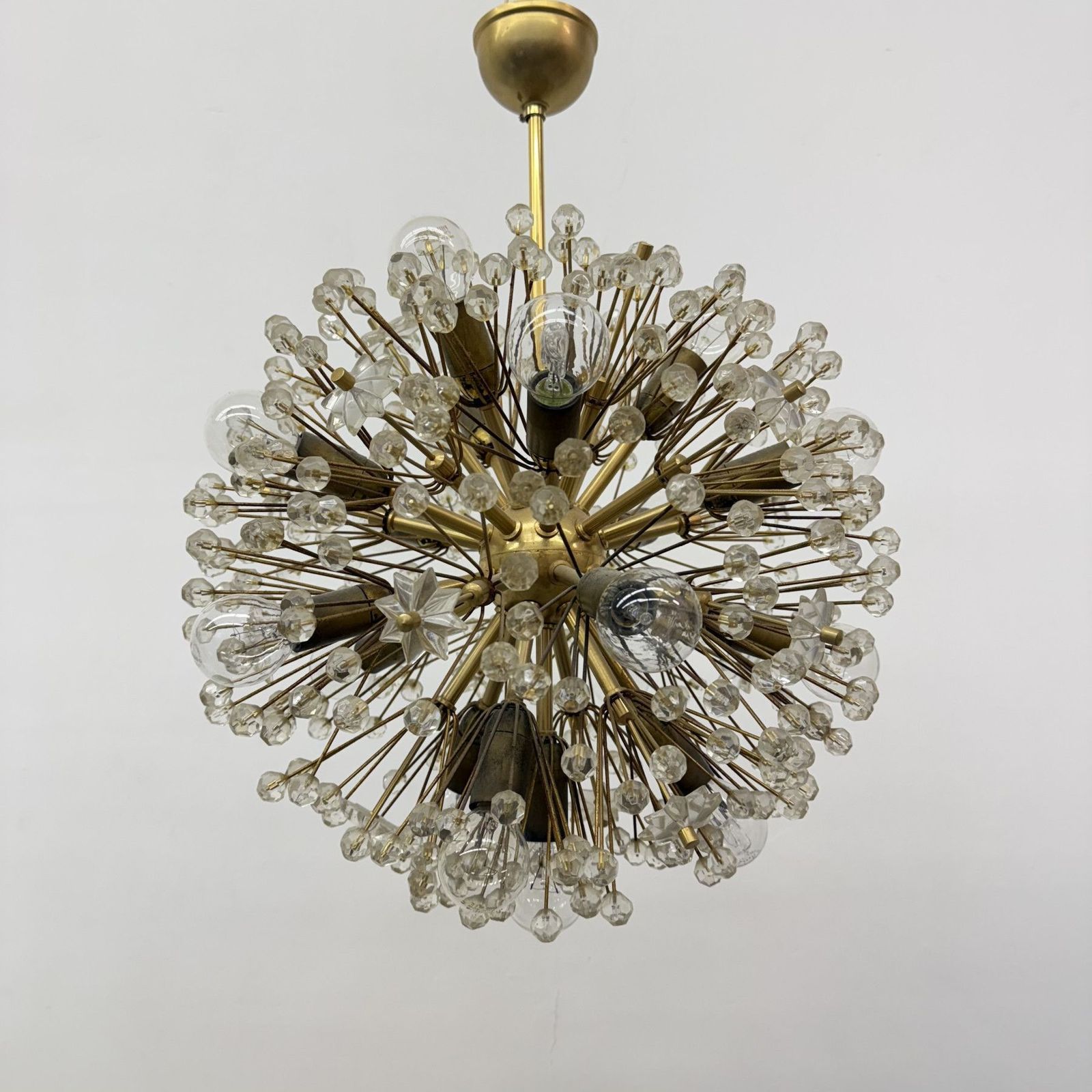 Starburst Brass Chandelier By Emil Stejnar , Austria 1960s photo Lighting