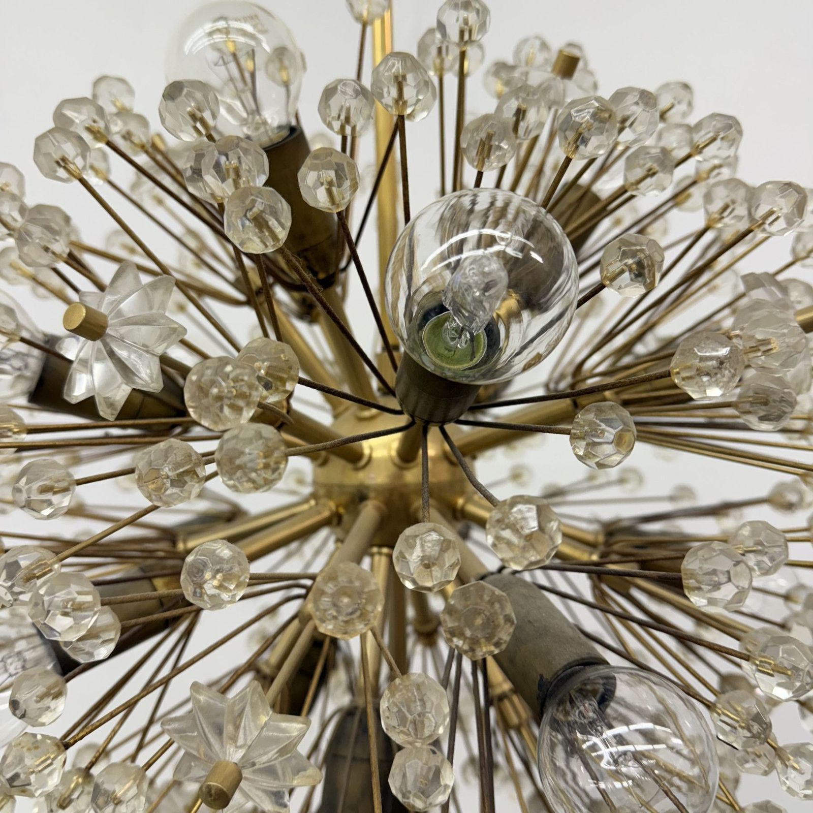 Starburst Brass Chandelier By Emil Stejnar , Austria 1960s photo vintage
