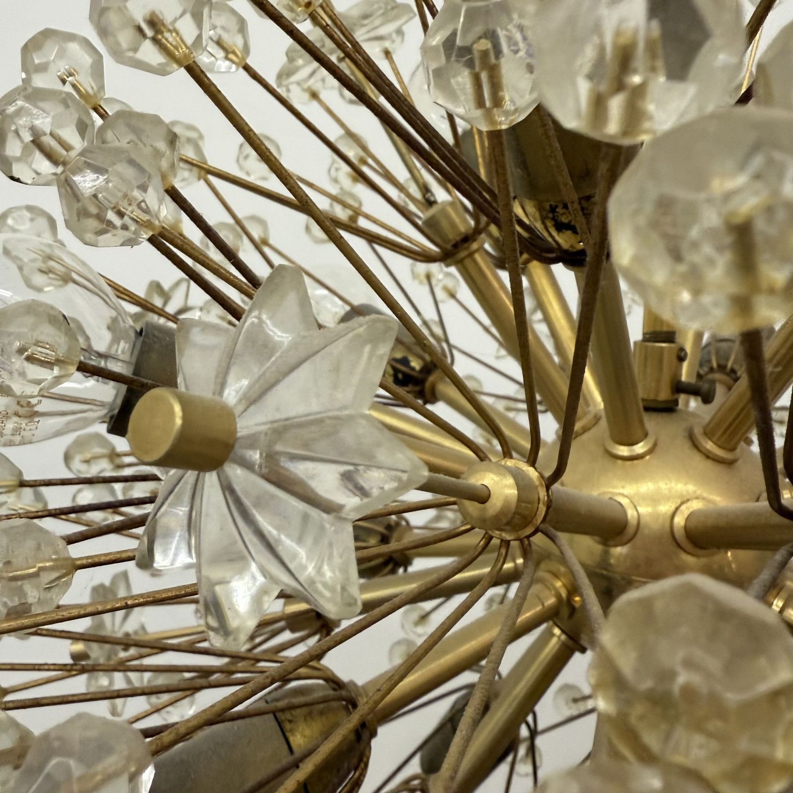 photo for sale Starburst Brass Chandelier By Emil Stejnar , Austria 1960s