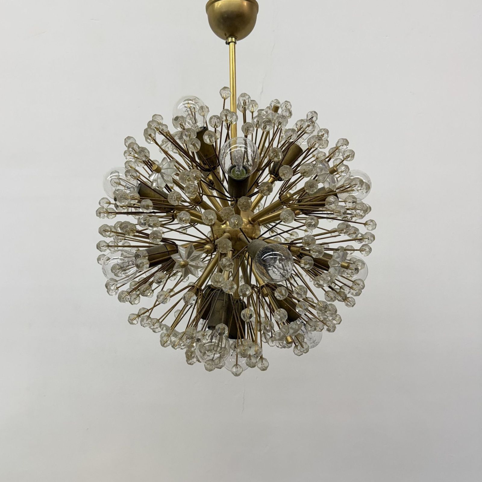 1495.0 Starburst Brass Chandelier By Emil Stejnar , Austria 1960s photo