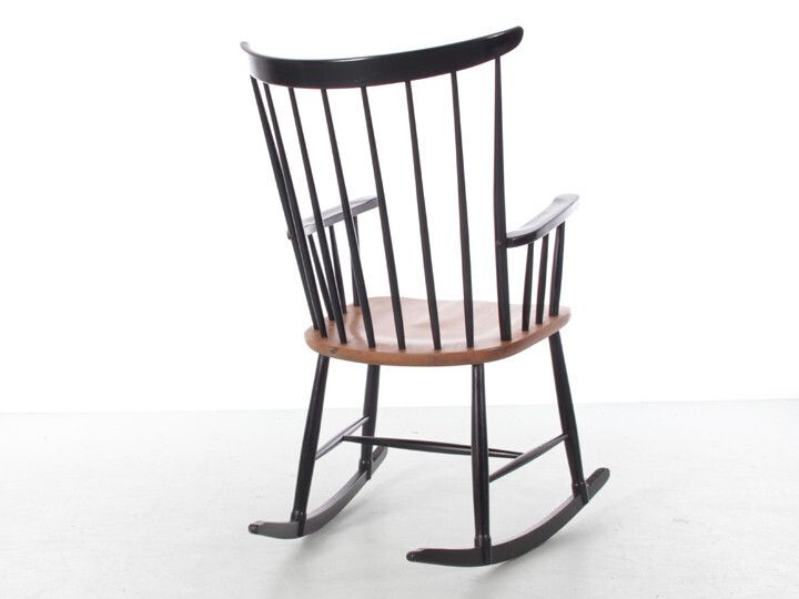 Mid Century Modern Scandinavian Rocking Chair By Tapiovaara photo vintage