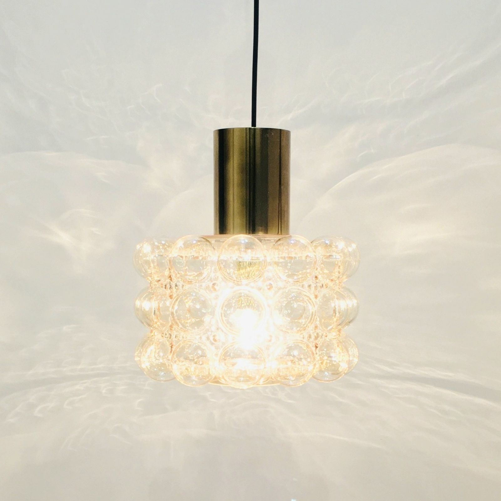 Large Mid Century Amber Bubble Glass Ceiling Light By Helena Tynell For Limburg, Germany, 1960s photo buy