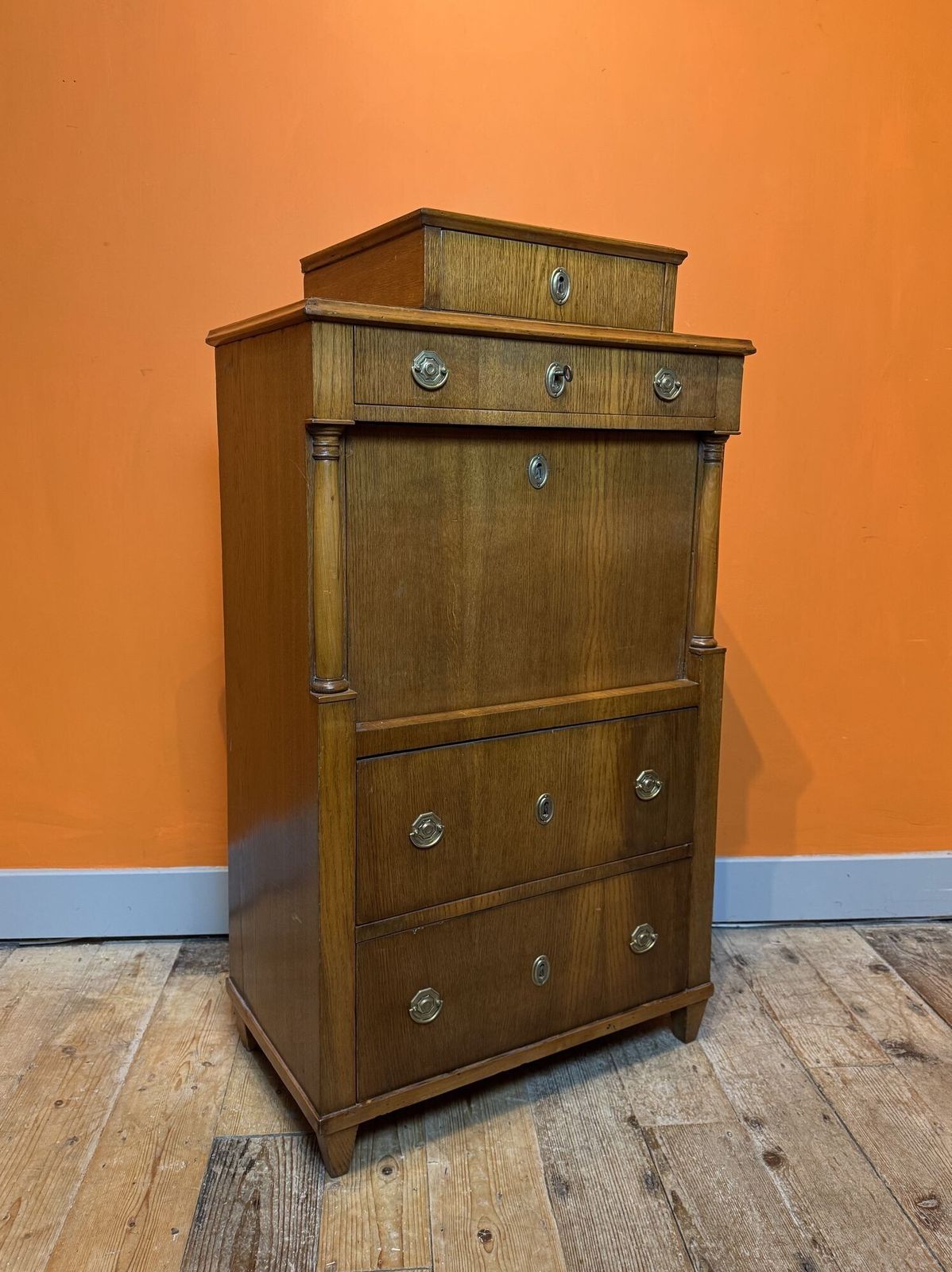 French 19th Century Child's Secretaire A Abattant Desk photo Furniture