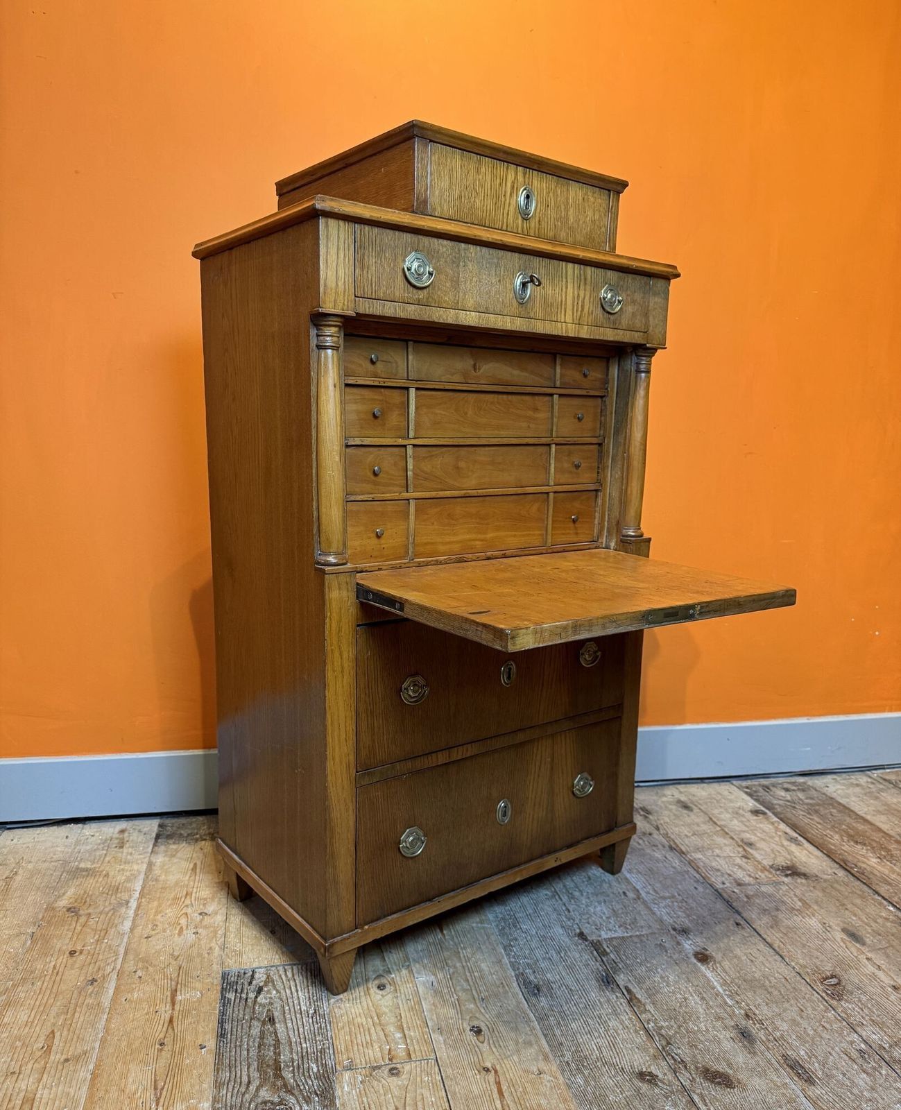 French 19th Century Child's Secretaire A Abattant Desk photo 395.0