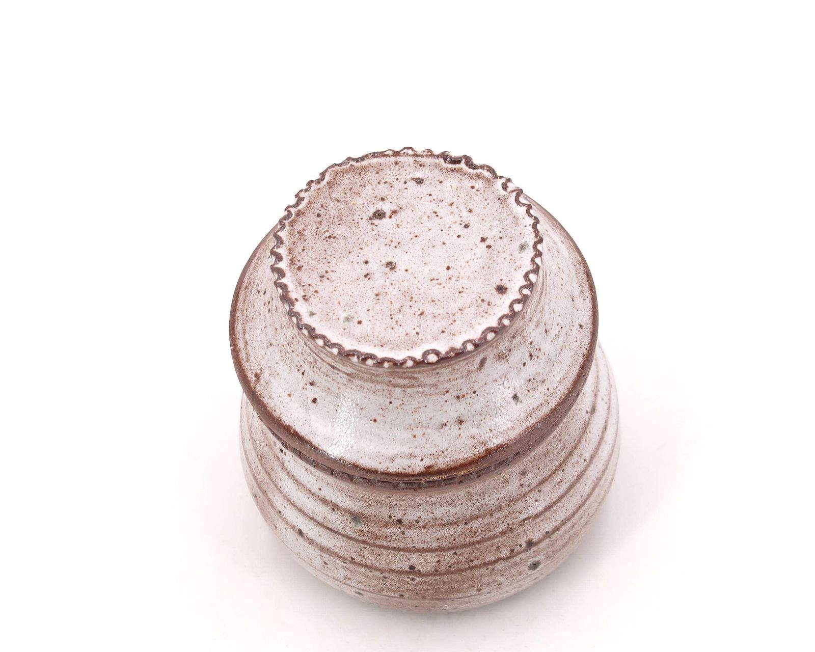 French Stoneware Ceramic Butter Dish Pot By Jeanne Et Norbert Pierlot, 1960s / White, Grey photo furniture