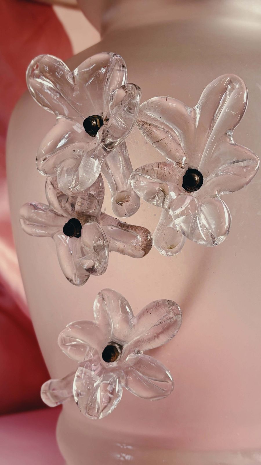 1950s Extra Large Murano Glass Flower Table Lamp Attributed To Barovier&Toso photo furniture