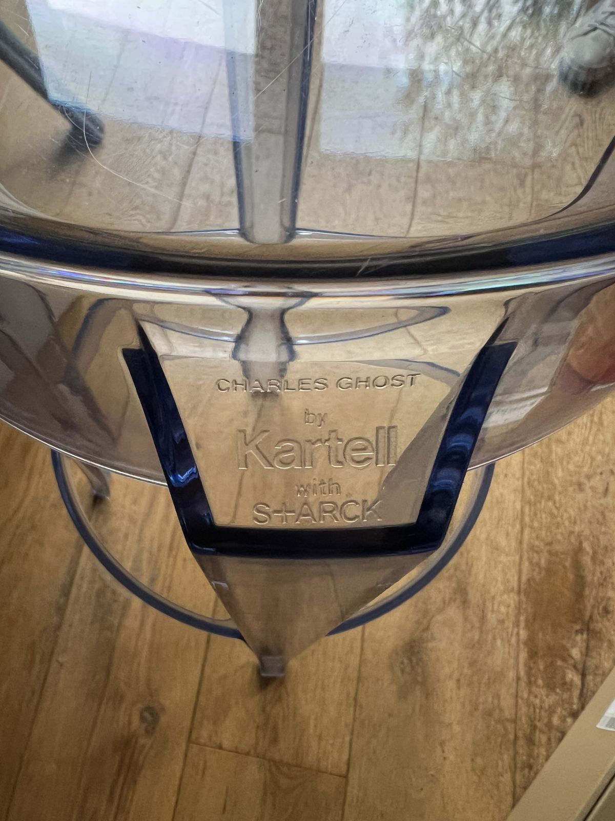 Charles Ghost Powder Blue Acrylic Bar Stool By Kartell And Philip Starck photo Furniture