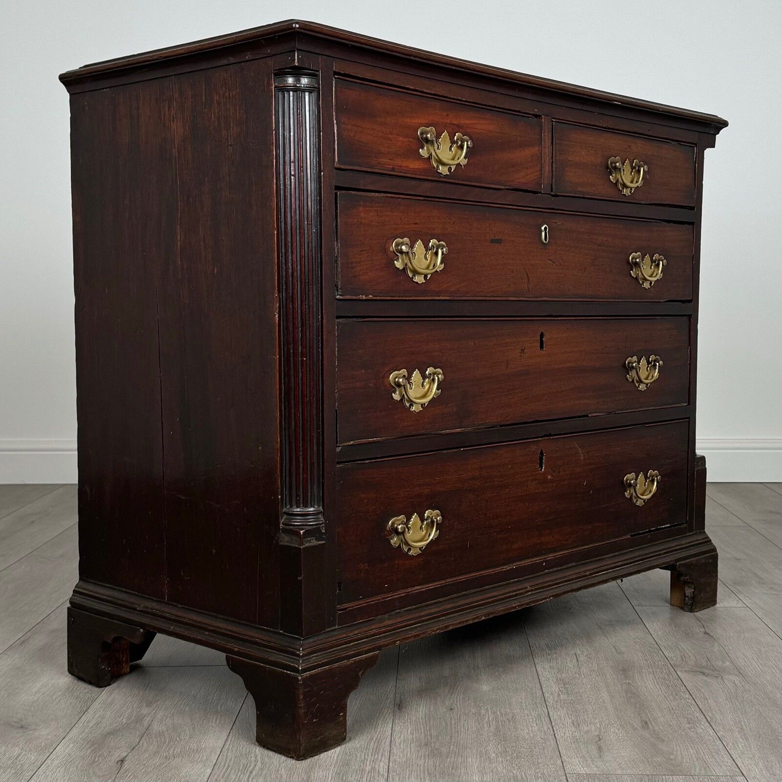 Antique 18th Century Small Chest Of Drawers In Mahogany photo vintage