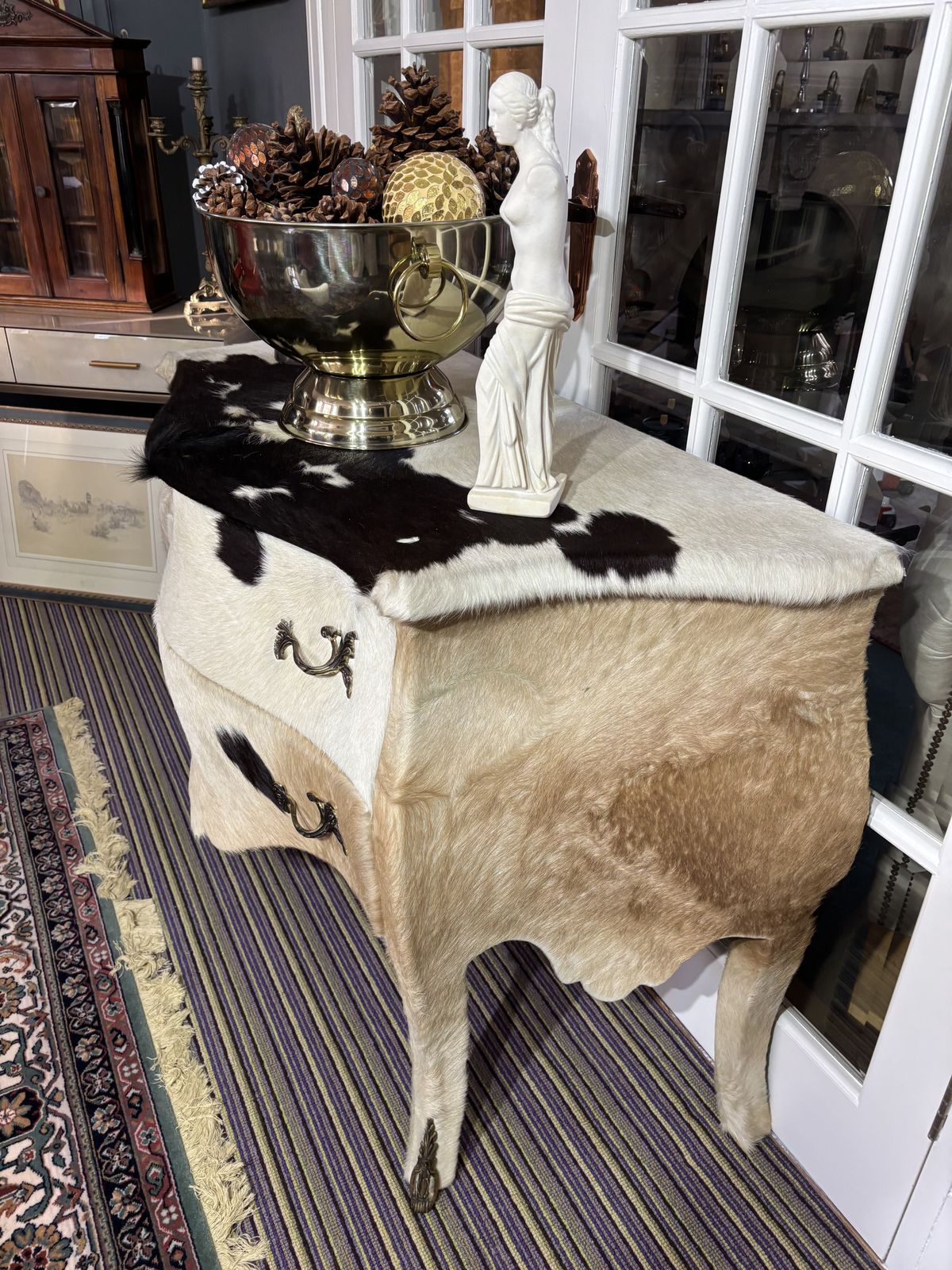 Unusual Cowhide French Drawers photo vinterior