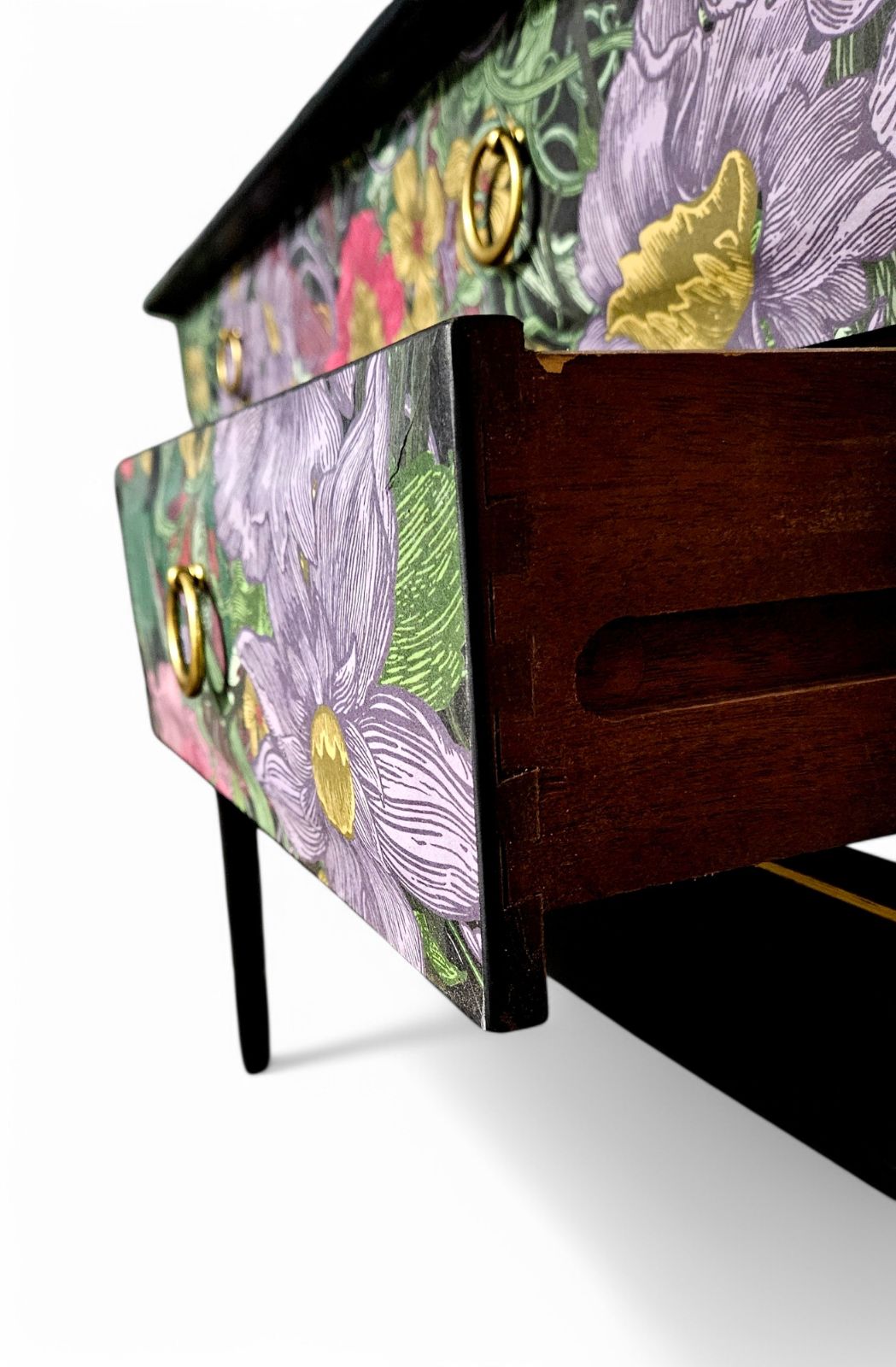 450.0 Luxury Vintage Sideboard/ Chest Of Drawers With Timorous Beasties Berkley Blooms photo