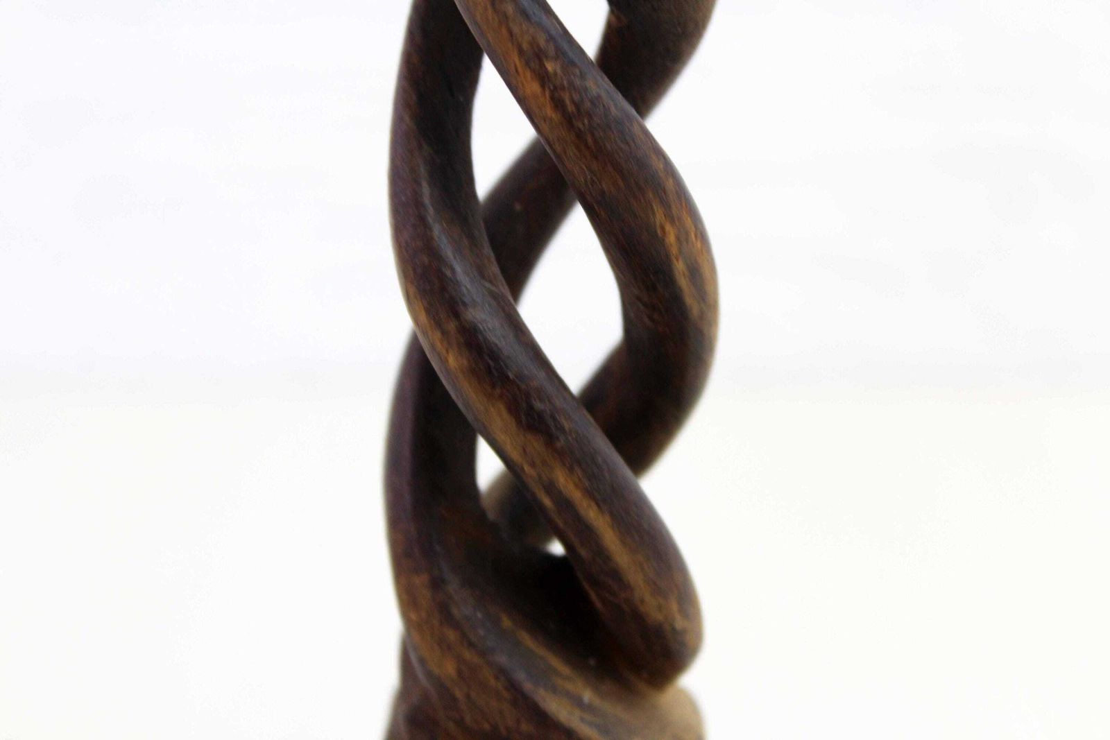 Elegant Handcrafted Turned Wooden Candle Holder, France 1950 photo vinterior