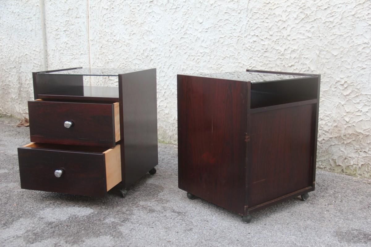 1800.0 Pair Of Nightstands Carlo De Carli, 1960 For Sormani Italian Design Rosewood photo