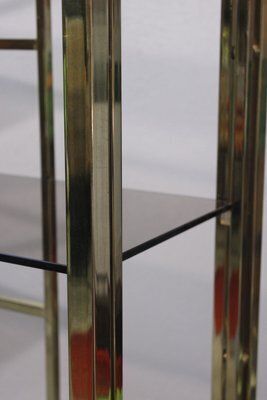 photo vinterior Golden Metal Shelf Attributed To Renato Zevi, Italy, 1970s