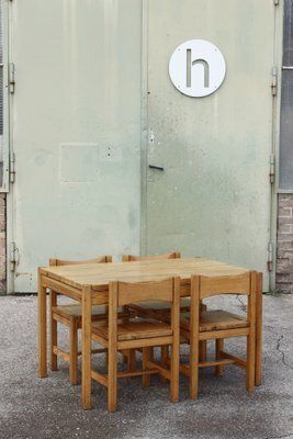 Hongisto Dining Table And Chairs By Ilmari Tapiovaara For Laukaan Puu, 1960s, Set Of 5 photo furniture