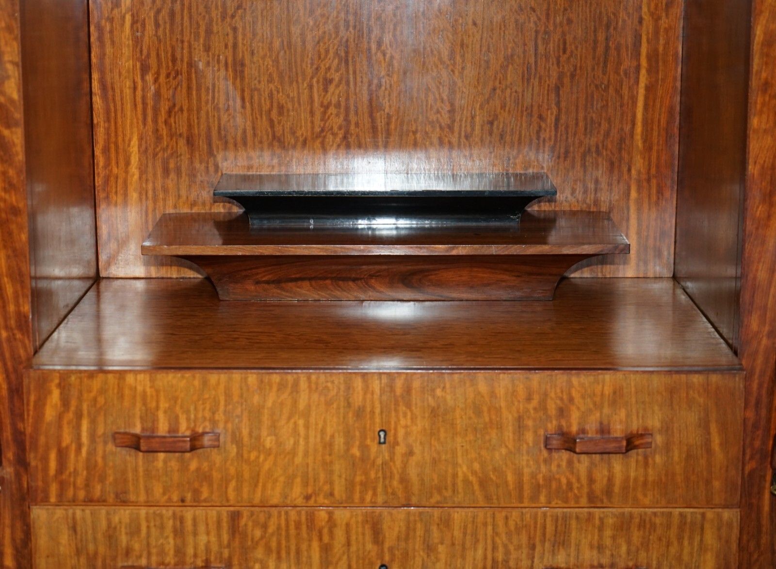 photo for sale Original Antique Art Deco Cir 1920's Double Wardrobe Chest Of Drawers Compendium