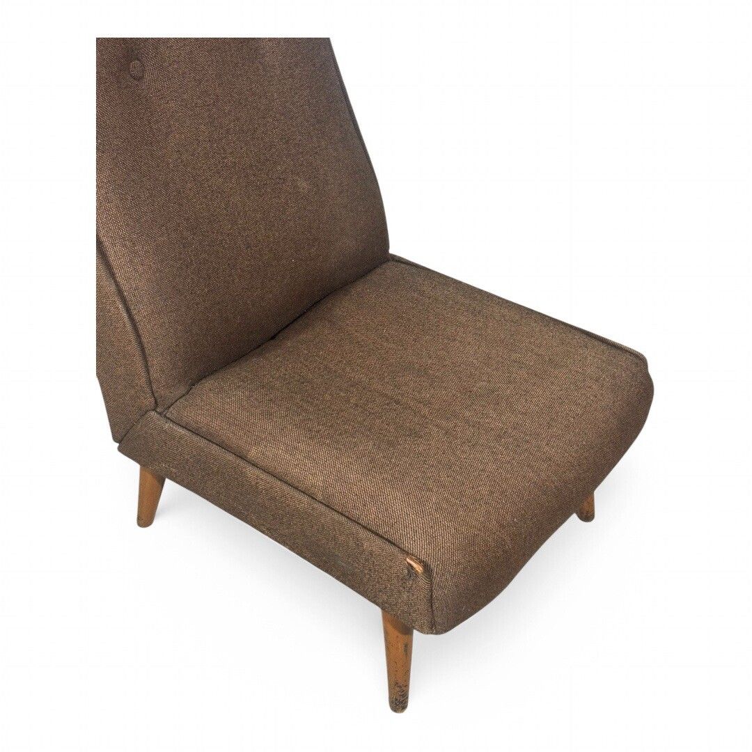 Mid Century Armchair Beech And Wool Retro photo 125.0