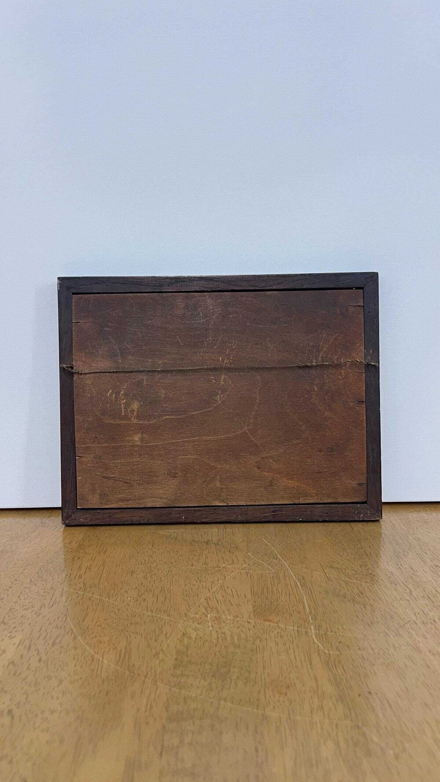 Vintage Picture In Solid Wood Frame Of A 1925 Frank Dadd Painting Depicting Gentlemen In A Pub photo vinterior