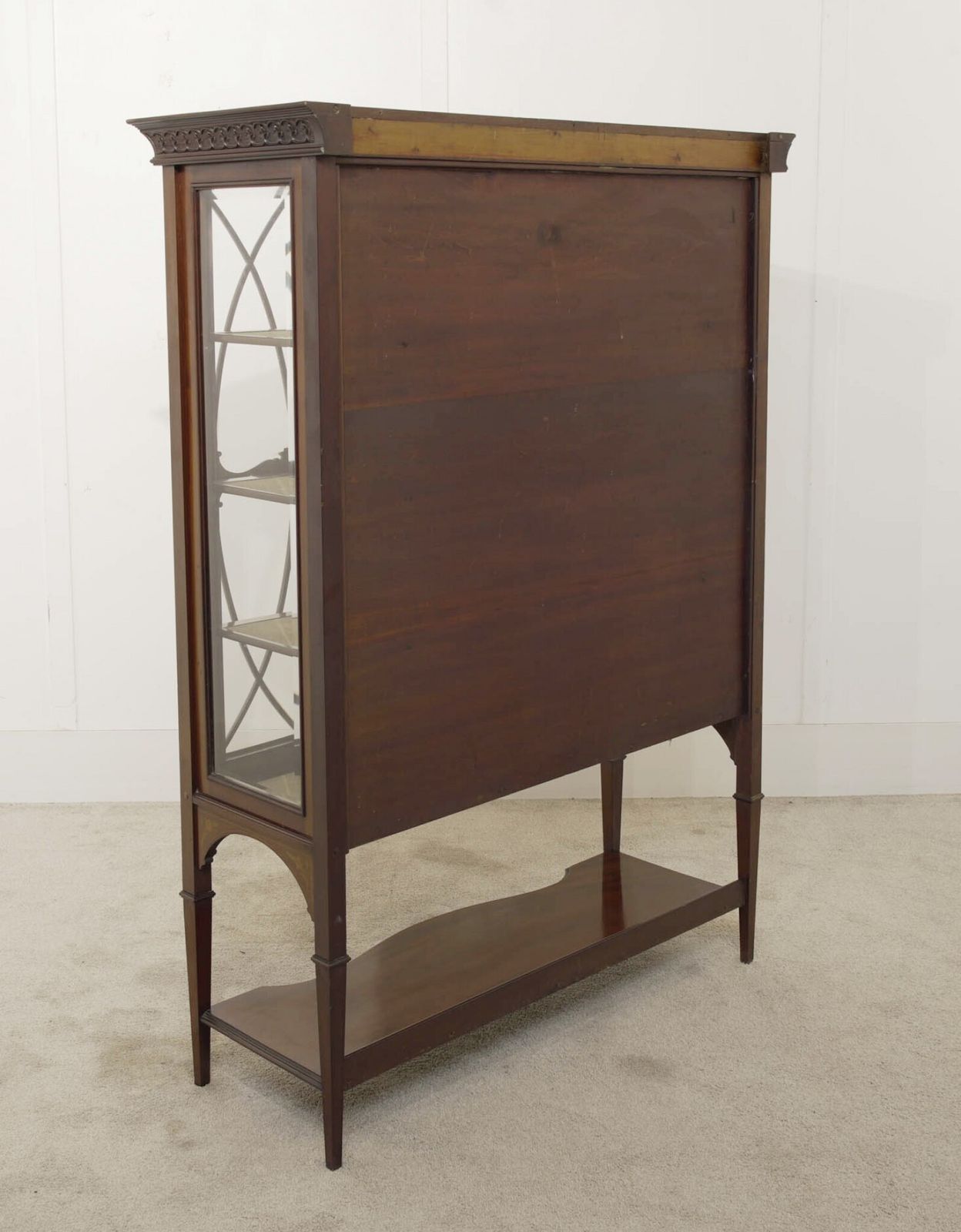 Edwardian Sheraton Display Cabinet Mahogany Inlay 1900 photo 1550.0