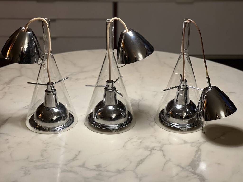 photo furniture Flute Pendant Lamps 1st Edition Franco Raggi By Fontana Arte 1999