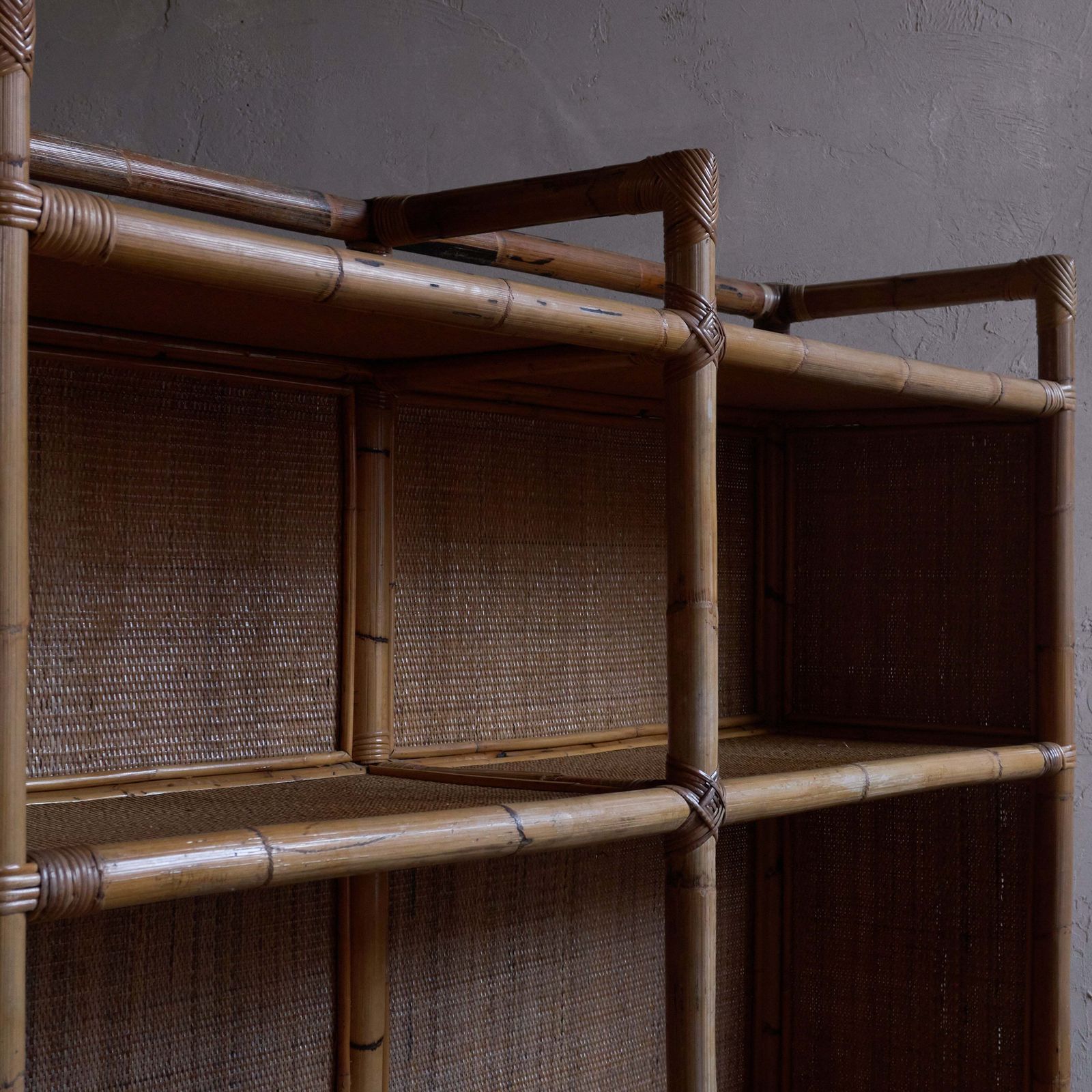 photo furniture Bamboo Shelving Unit   Attributed To Dal Vera