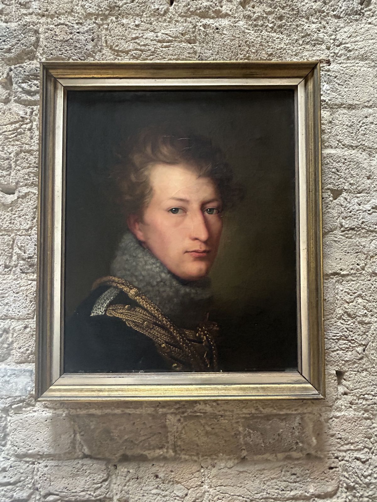 Oil Painting Of Prussian Hussar Officer By August Von Der Embde 1817 photo for sale