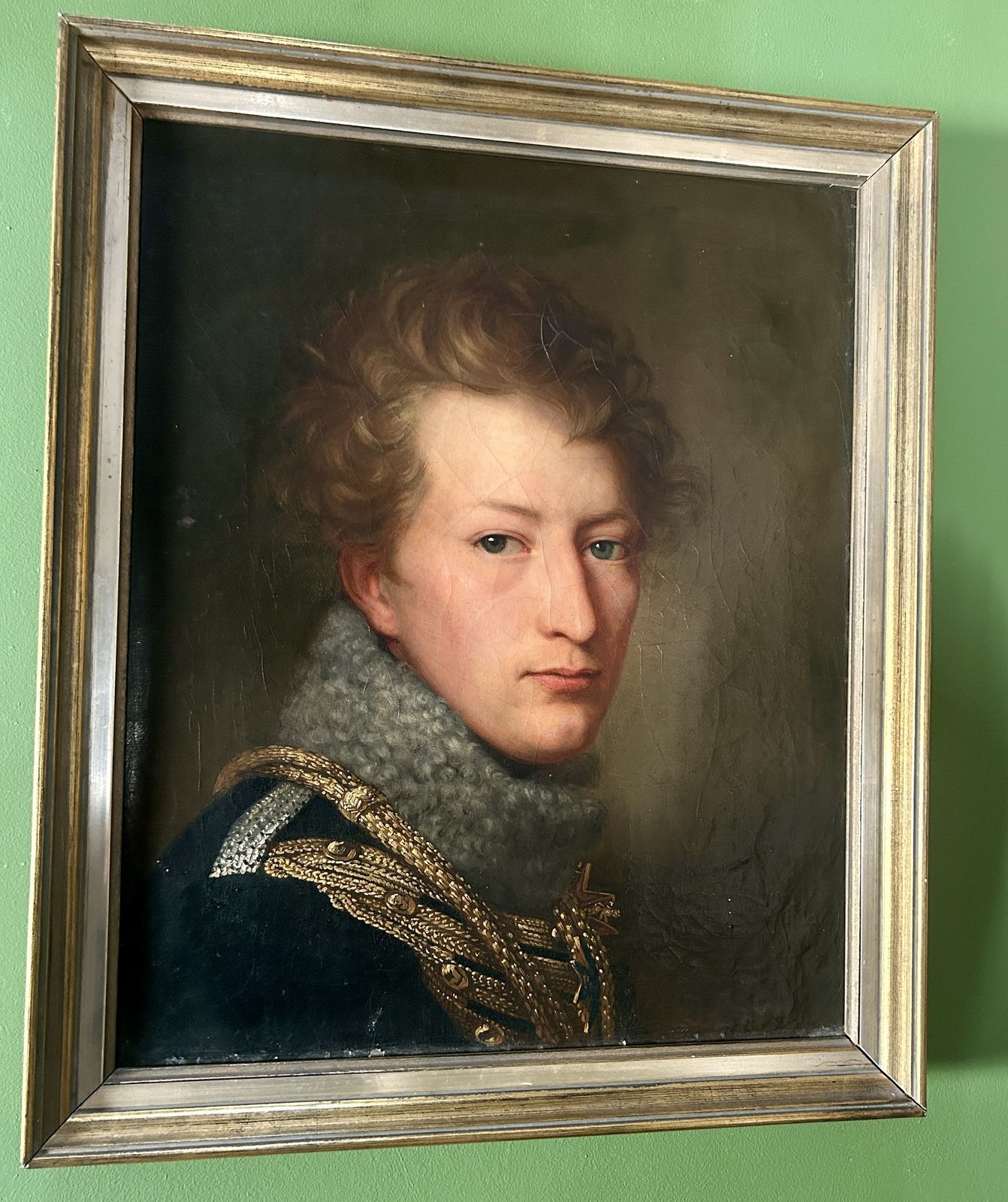 Oil Painting Of Prussian Hussar Officer By August Von Der Embde 1817 photo Art