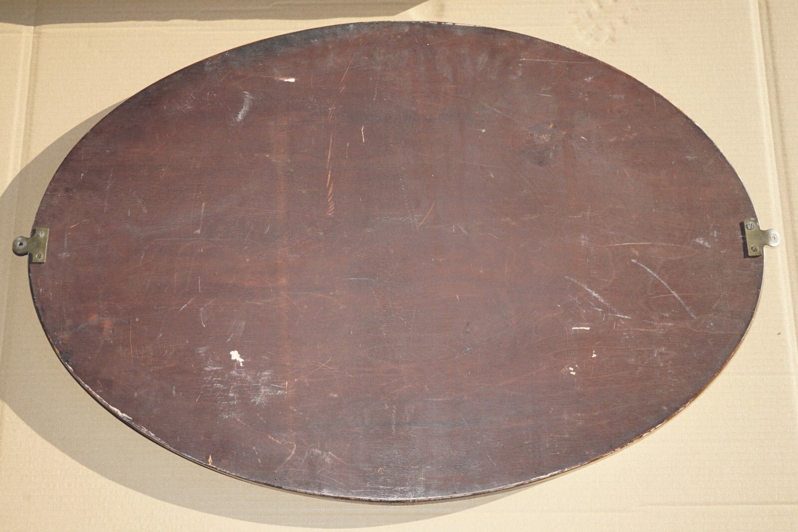 photo furniture Sublime 1920's Art Deco Mercury Plate Venetian Mahogany Framed Oval Mirror