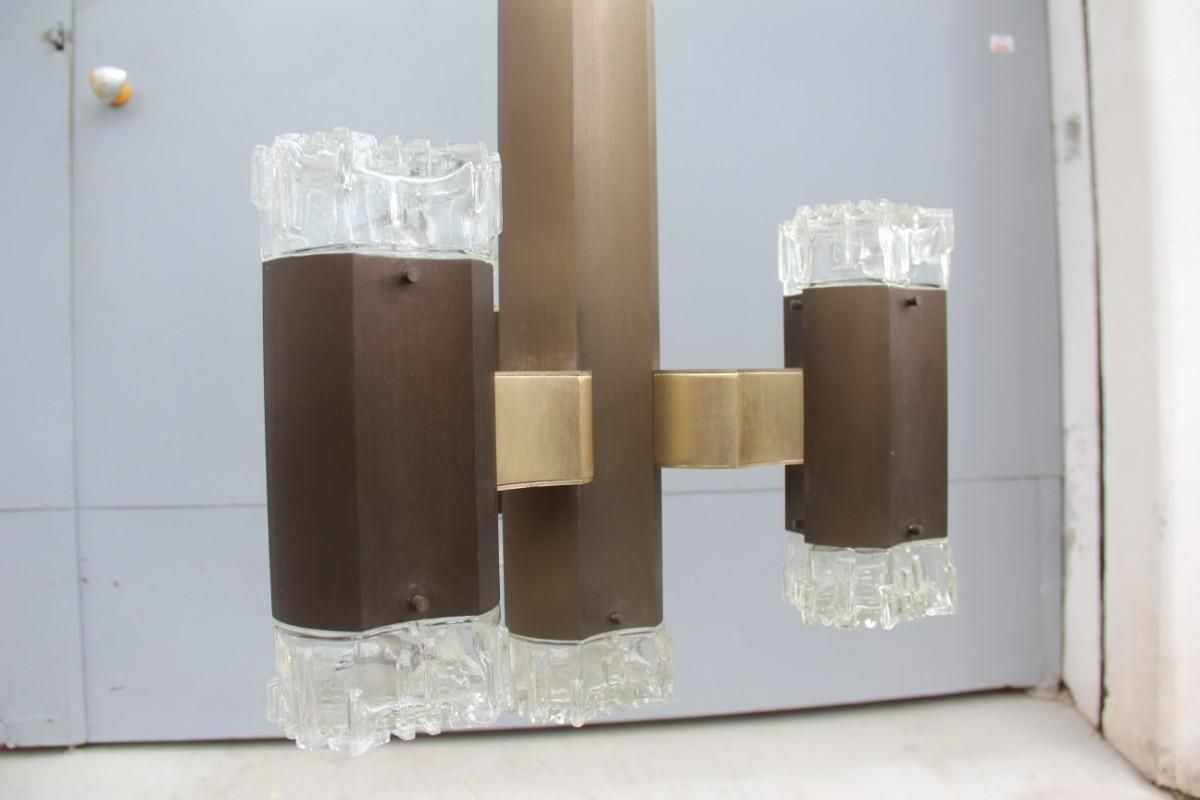 Bronzed Sciolari Aluminum Minimal Geometric Chandelier Italian Design Gold photo Lighting