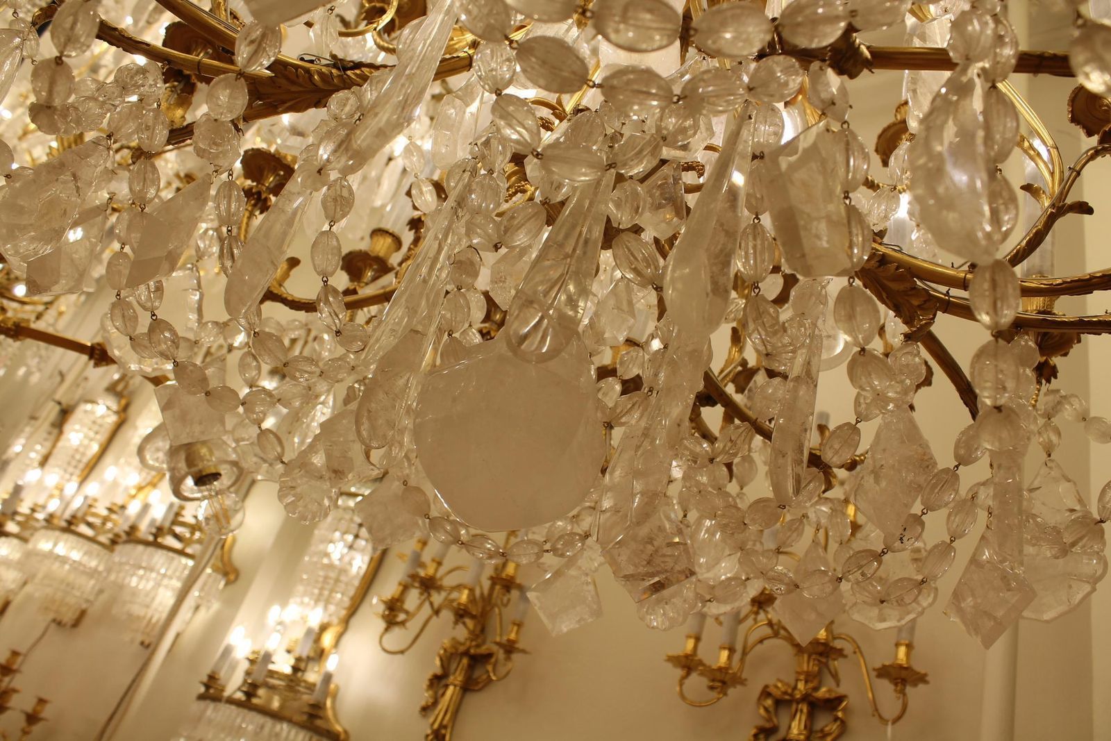 Lighting Large Beautiful Bronze And Rock Crystal French Baccarat Chandelier With 36 Lights photo
