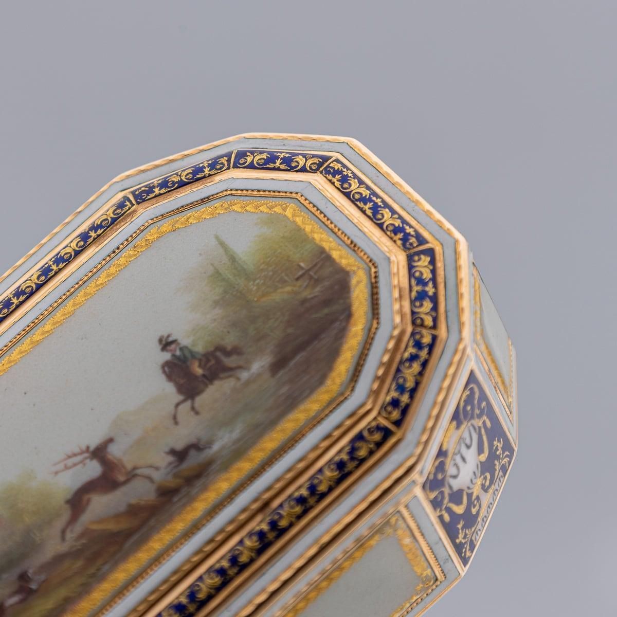 photo vintage 18th Century German 18k Gold & Enamel Snuff Box, Freres Jordan, Hanau C.1790