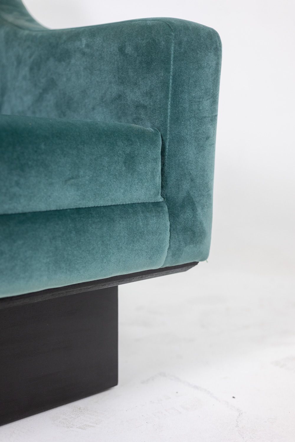 Pair Of “Club” Armchairs, Cubic In Shape. 1940s. photo for sale