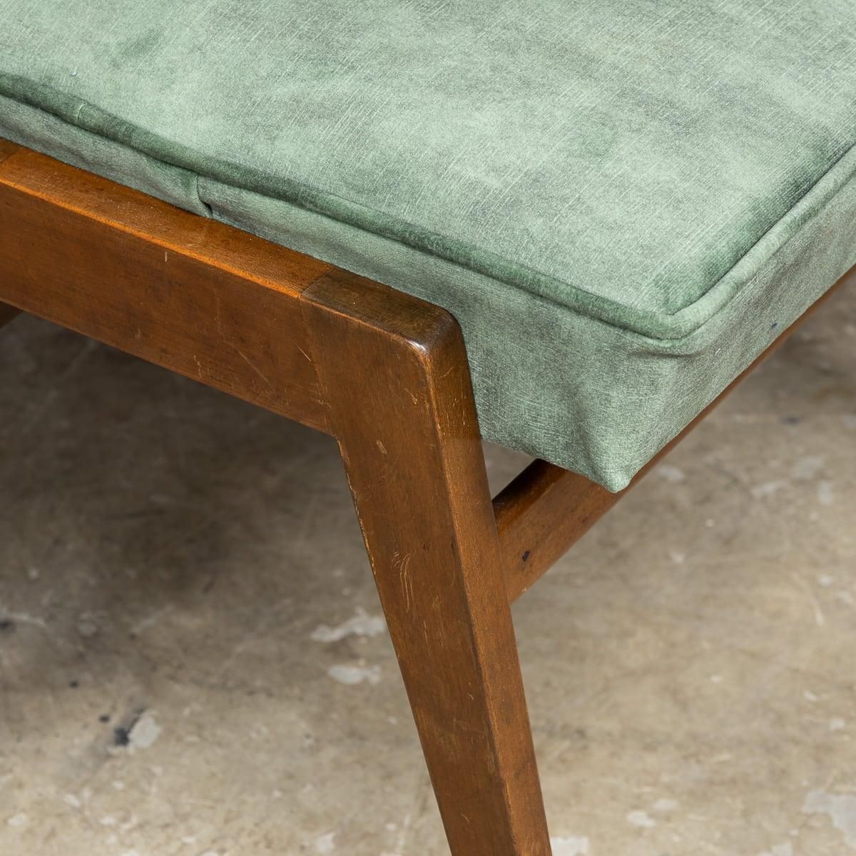photo buy Mid 20th Century Knoll Antimott Recliner & Footstool C.1960