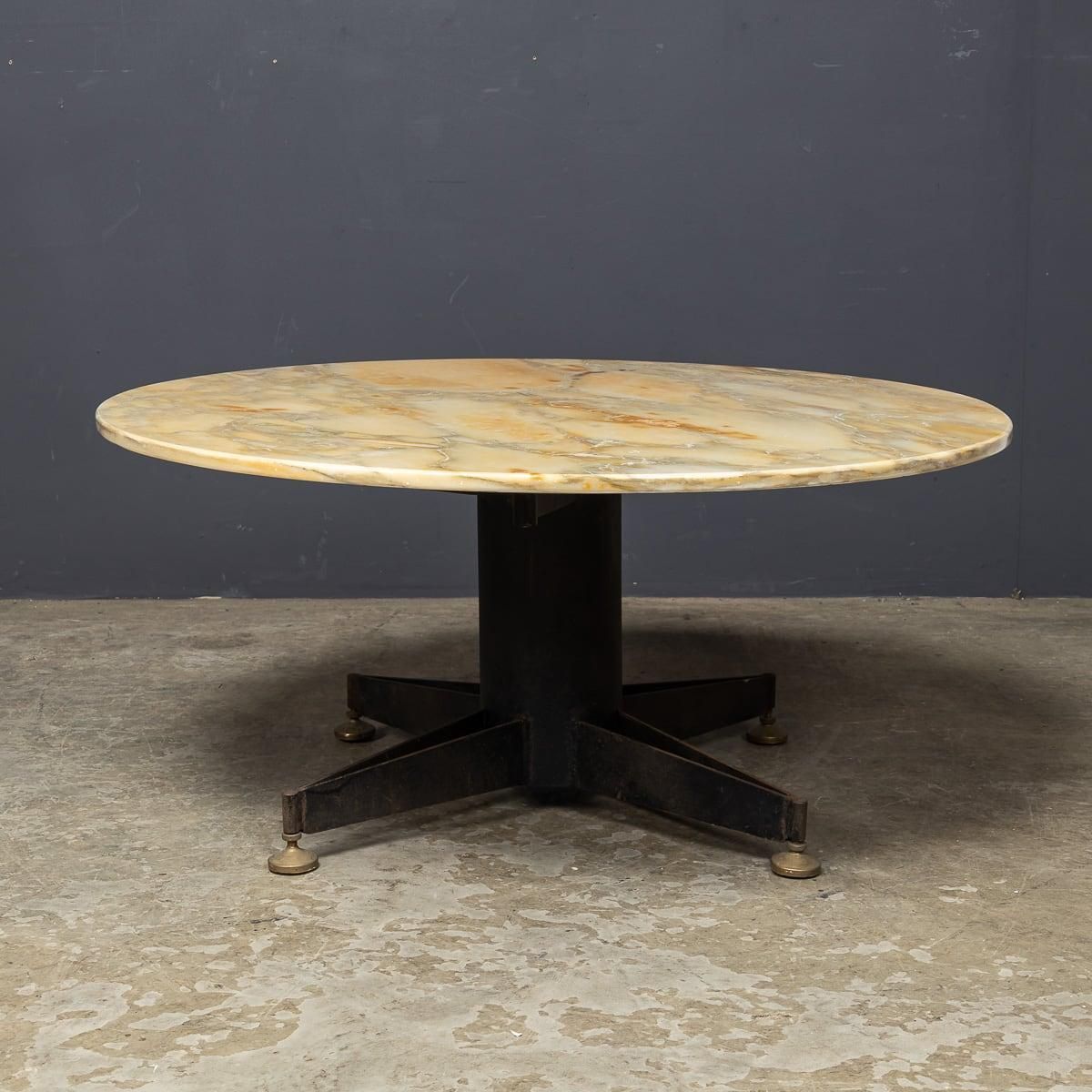 Mid 20th Century Italian Onyx & Brass Coffee Table C.1960 photo for sale