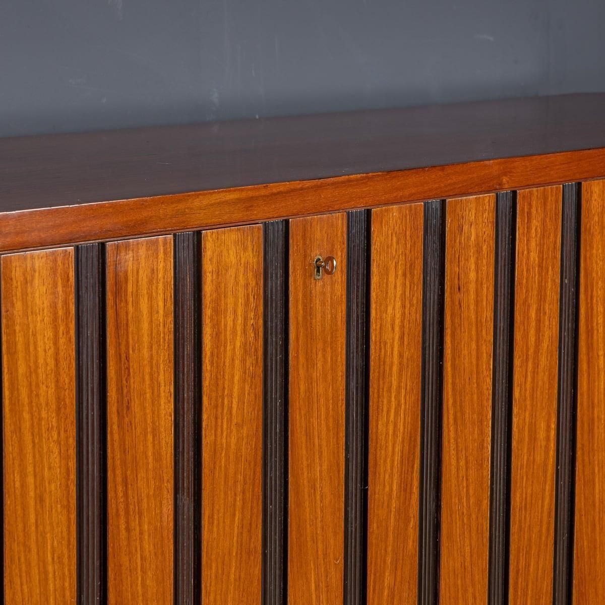 photo furniture Mid 20th Century Italian Striped Wooden Buffet By Paolo Buffa C.1950