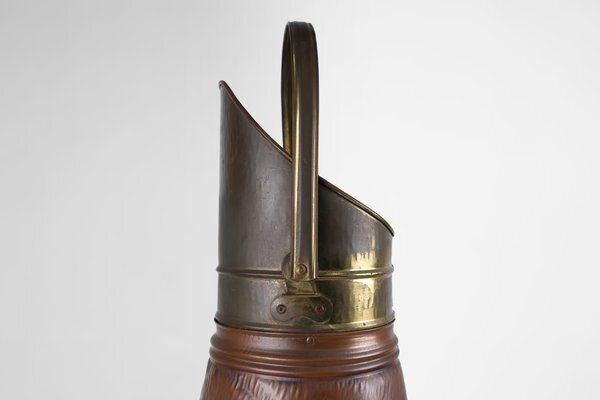 Copper Umbrella Stand With Embossed Image Of Rubbens, France, 1900s photo vinterior