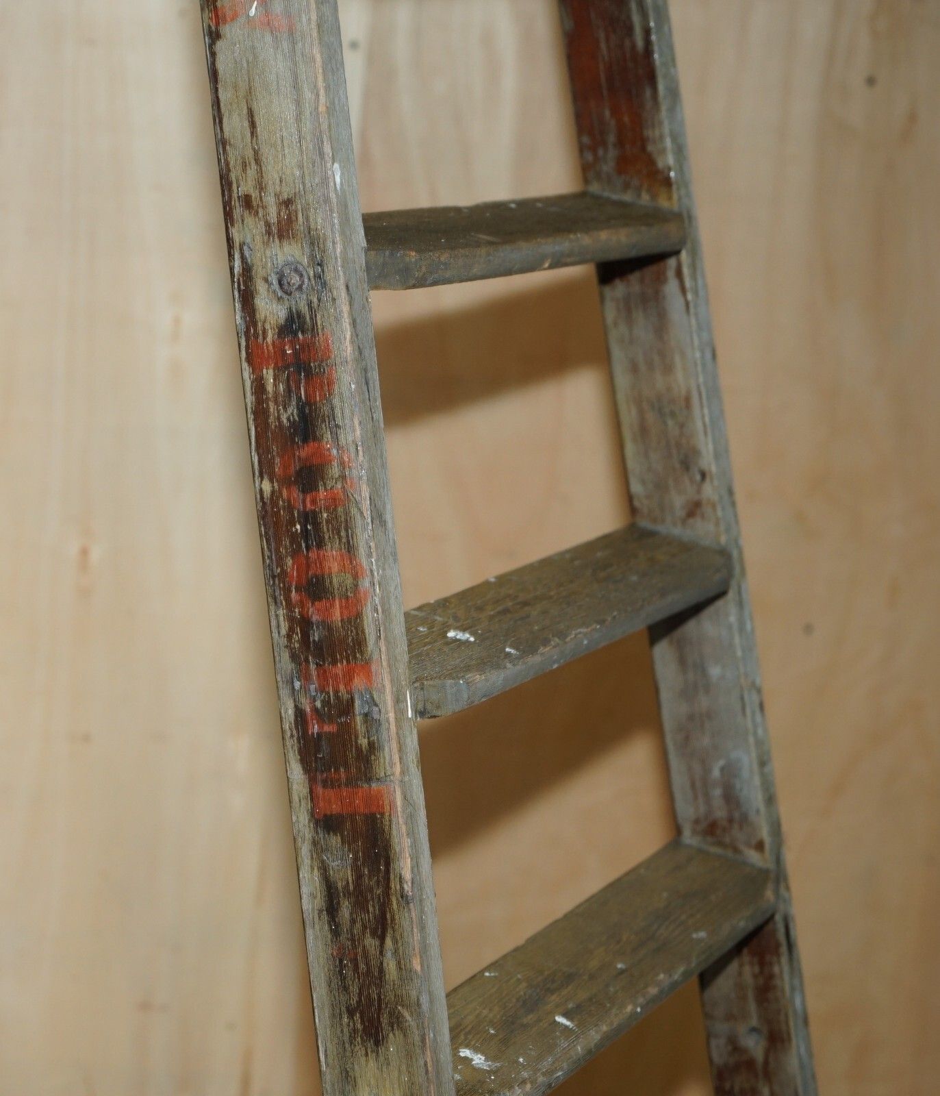 Huge 3+ Meter Tall Doe Ts73 Stamped Fruit Pickers Painters Antique 1880 Ladder photo buy