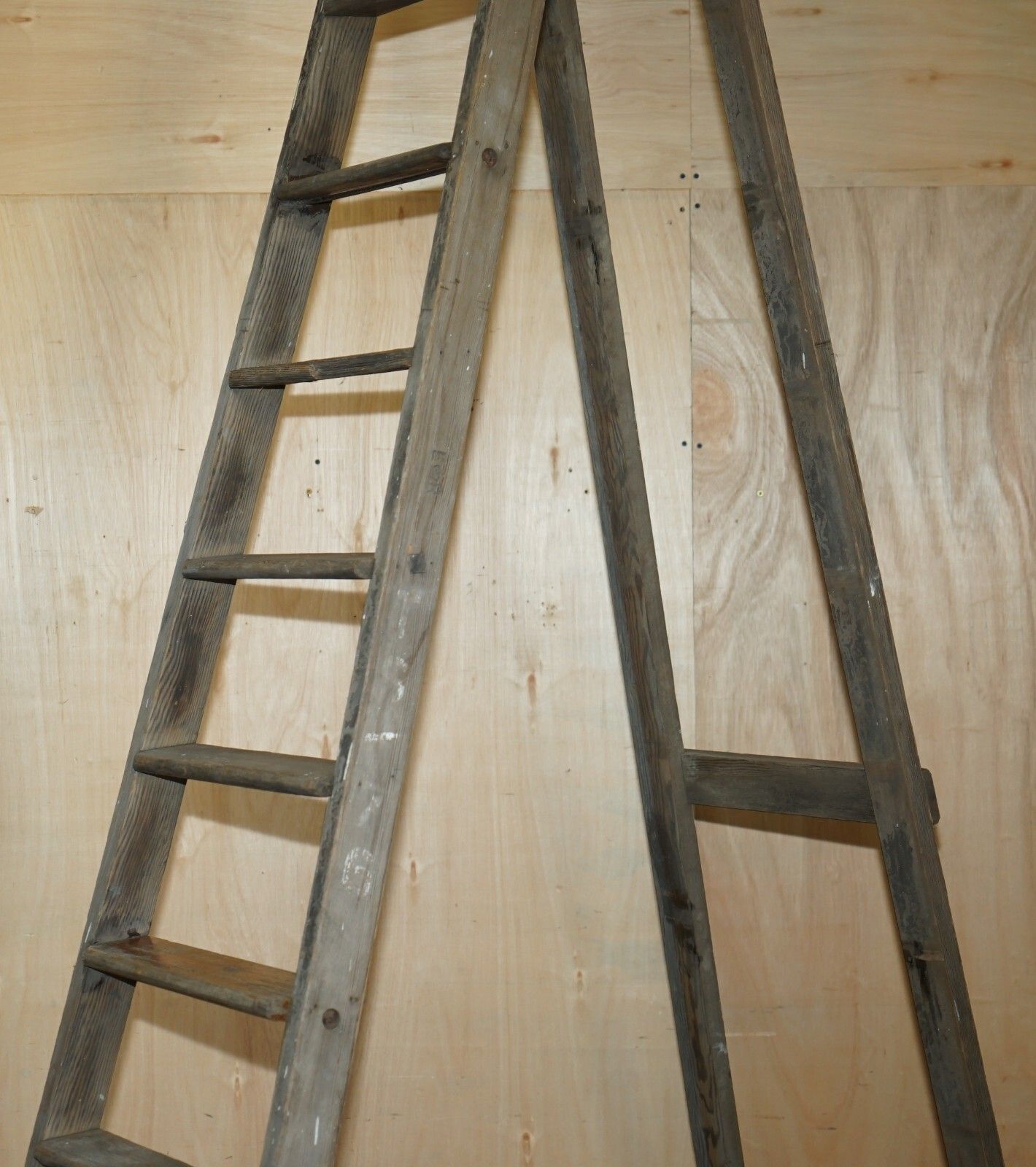 Huge 3+ Meter Tall Er Stamped For The Crown Estate Fruit Pickers Painters Ladder photo Furniture