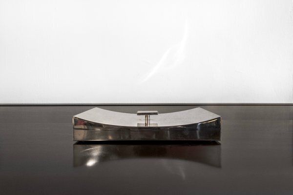 Italiaanse Zilveren Metalen Doos, Jaren 1970 photo furniture