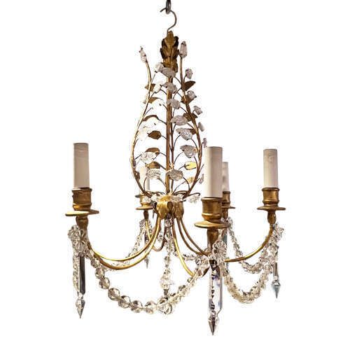 Maison Baguès Style Small French 1960s Chandelier photo furniture