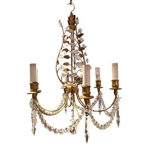 Maison Baguès Style Small French 1960s Chandelier photo buy