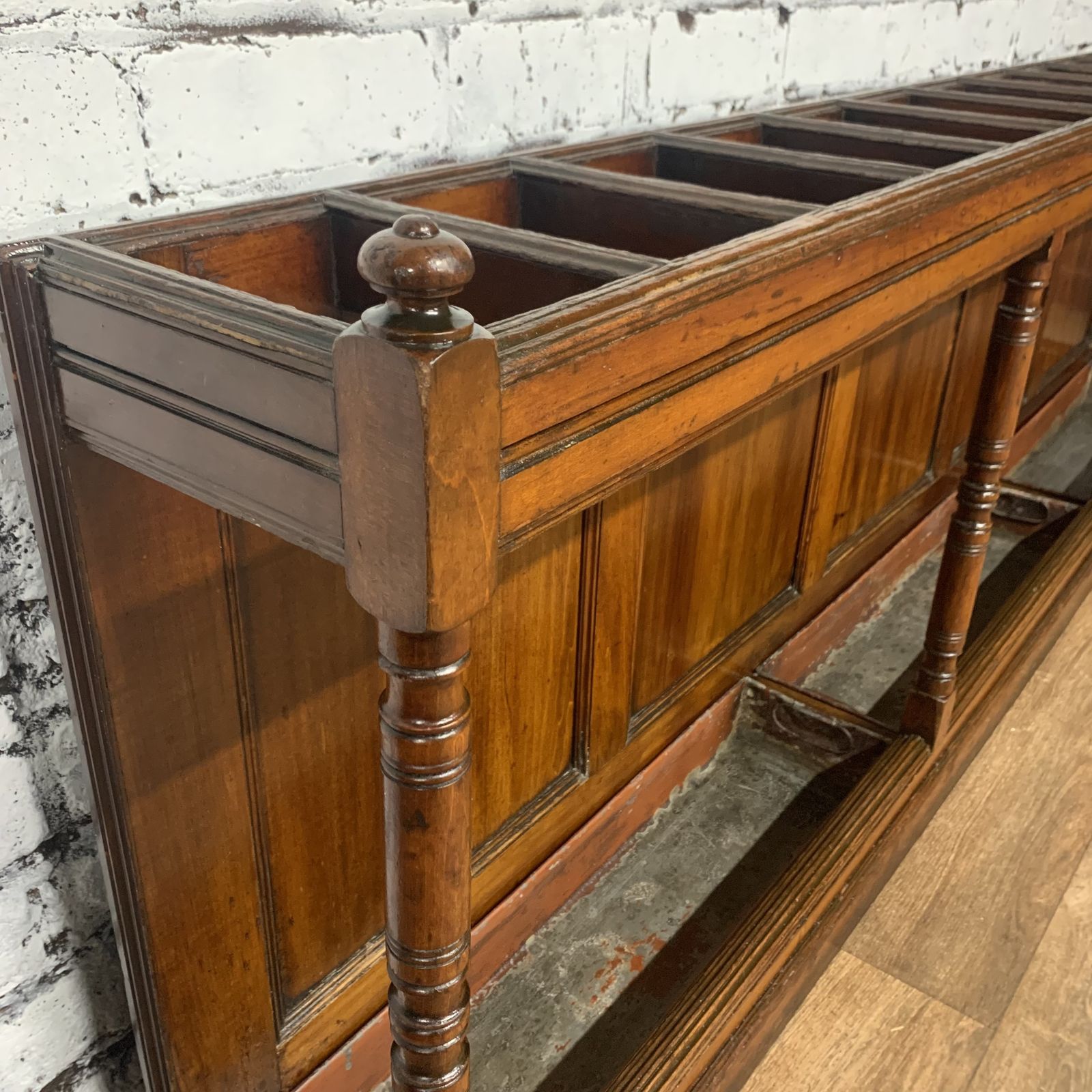 Large Antique Wooden Country Manor Sectional Stick Stand photo for sale